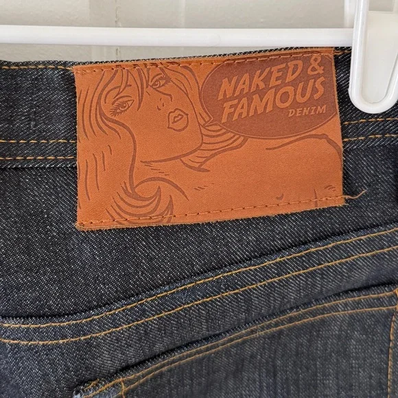 Naked & Famous Denim Weird Guy Left Hand Twill Selvedge Raw Japanese Jeans Sz 30 - Picture 6 of 8